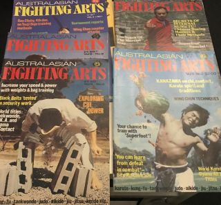 5 X Australasian Fighting Arts Vintage Magazines From 80’s Era From Vol 5,  6 & 7
