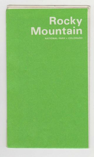 Vintage Rocky Mountain National Park Colorado Map And Guide Brochure 1969