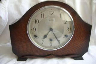Antique / Vintage Perivale Bentima Chiming Mantle Clock For Repair.