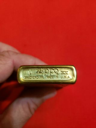 Vintage Solid Brass Marlboro Cigarette Zippo Lighter 4