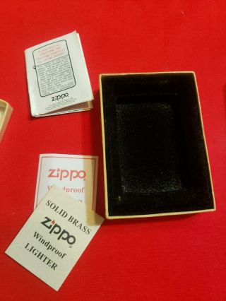 Vintage Solid Brass Marlboro Cigarette Zippo Lighter 5