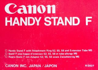 Vintage Canon Handy Stand F w/ Legs,  Box Elegant Cherry 4