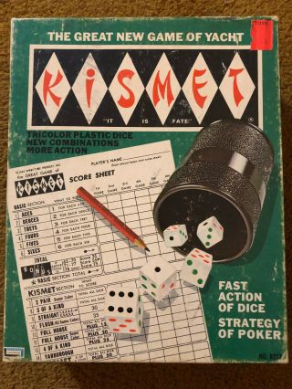 Vintage 1970 Kismet The Great Game Of Yacht Dice Game By Lakeside 2