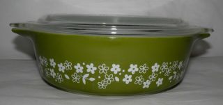 Vintage Pyrex Spring Blossom Covered Casserole Dish 471 - B 1 Pint