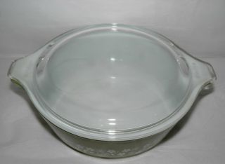 Vintage PYREX SPRING BLOSSOM Covered Casserole Dish 471 - B 1 Pint 2