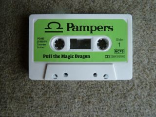 Pampers Rare Vintage Childrens Promo Cassette - Puff The Magic Dragon - 1986