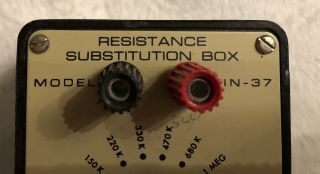 Vintage Heathkit Resistance Substitution Box Model IN - 37 Bakelite 2