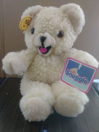 1986 Snuggle Bear Vintage Russ Berrie Teddy Bear 10 " Stuffed Animal Plush W/ Tag