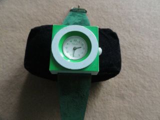 Vintage Mechanical Wind Up Swiss Made Green Chalet Ladies Watch