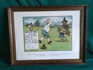 Vintage Advertising Perrier Golf Picture