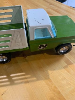 Vintage Nylint Green Flat Bed Pickup Truck & Trailer Pressed Steel Nylint Toys