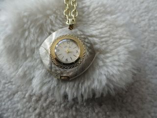 Vintage Swiss Made Endura Wind Up Necklace Pendant Watch