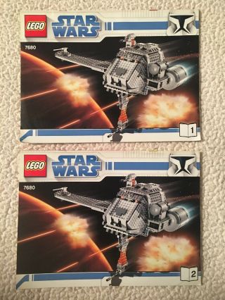 Vintage Lego Instruction Manuals Only 1 And 2 Star Wars The Twilight 7680