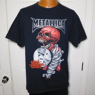 Vintage 2004 Metallica Pushead Rock Band Concert Tour T Shirt Men 