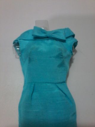 Vtg Barbie Turquoise Bow Sheath Dress MT 2