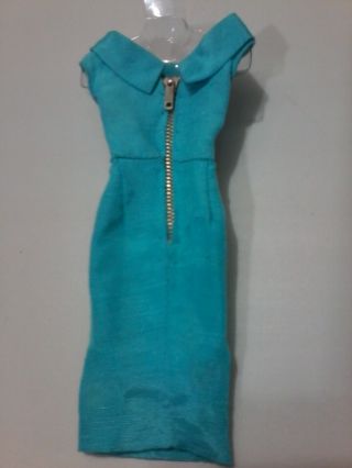 Vtg Barbie Turquoise Bow Sheath Dress MT 4