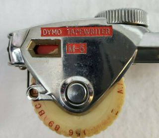 VINTAGE Dymo Tapewriter M - 5 Label Maker 6 Spare Tape Rolls 3
