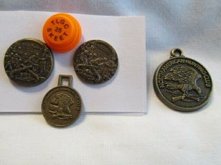 2 Vintage Nra Constitution We The People Pins,  North American Hunting Fob Qw66