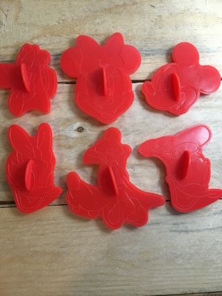 Vintage 1996 Wilton Mickey And Friends Cookie Cutter Set Disney Mouse Red