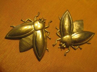 Vtg Giant Fly Or Moth Brass Jewelry Finding Stamping 2 "