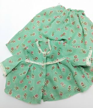 Vintage 1950s Terri Lee Green Floral Pajamas Doll Clothes 2
