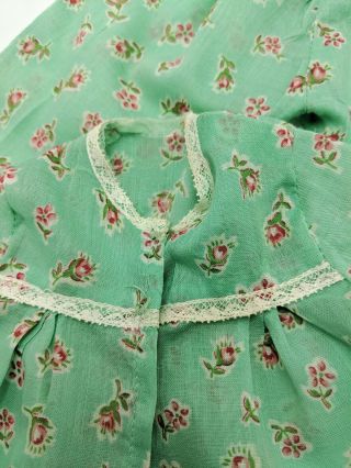 Vintage 1950s Terri Lee Green Floral Pajamas Doll Clothes 3