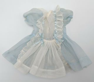 Vintage 1950s Terri Lee Ruffled Blue Dress Organza Organdy Doll Clothes Tagged 2