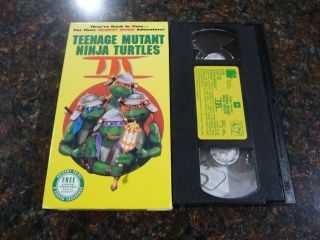 Teenage Mutant Ninja Turtles Iii Vhs Tmnt 3 Cassette Tape Vtg 52433