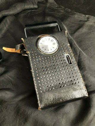 Vintage Rca Victor Transistor Radio With Leather Case Model 3 - Rg - 31