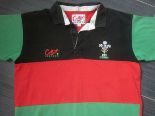 Vintage Mens Wales 1991 - 92 Cotton Traders International Rugby Training Shirt Xl