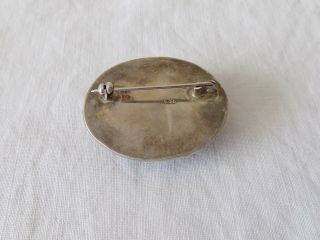 Vintage Silver Brooch with Red Stone 4