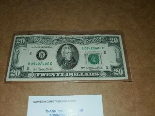 1977 (B) $20 Twenty Dollar Bill Federal Reserve Note Vintage Old Money 3