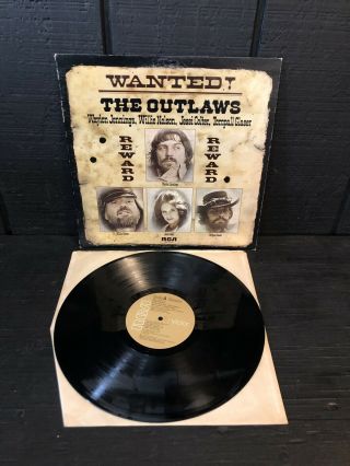 The Outlaws:wanted Vintage Vinyl Lp Willie Nelson Waylon Jennings Apl1 - 1321