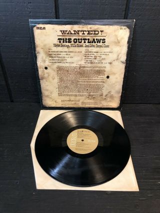 The Outlaws:Wanted Vintage Vinyl LP Willie Nelson Waylon Jennings APL1 - 1321 2