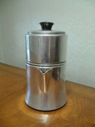 Vintage MIRRO Aluminum Stacking 6 Cup DRIP COFFEE Maker Model 781 1/2 1.  5 qt 4