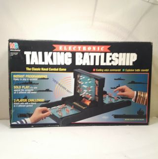 Vintage 1989 Milton Bradley Electronic Talking Battleship Game Complete