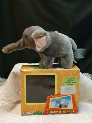 Vintage Jamina Battery Operated Toy Baby Elephant