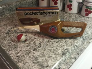 Vintage Popeil’s Pocket Fisherman Spin Casting Outfit Fishing Rod W Box