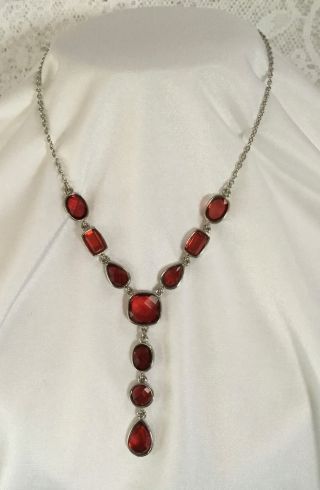 Marks And Spencer Vintage M&s Red Necklace 16 " Great Gift