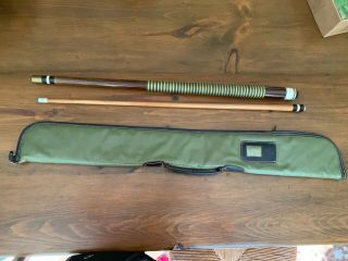 Vintage Professional Pool Billiard Stick With Padded Soft Carrying Case