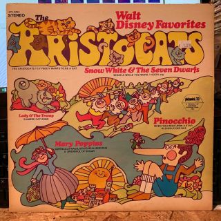 The Aristocats & Other Walt Disney Favorites - Ex Vinyl Lp Album - Vintage