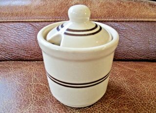 Vintage Iroquois Syracuse Ny China Restaurant Ware Mustard Mayo Jam Pot Jar - F9