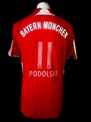 Bayern Munich 2007 - 09 Home Vintage Football Shirt 11 Podolski -
