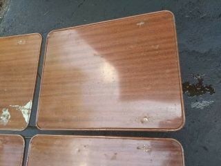 Vintage Durham Handi - Table Mid Century Modern Metal Table Trays Set of 4 w Stand 4