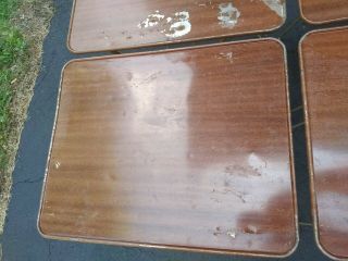 Vintage Durham Handi - Table Mid Century Modern Metal Table Trays Set of 4 w Stand 5