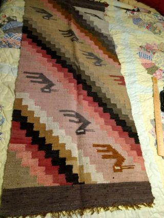 Vintage Navajo Woven Table Runner Rug 58x24 "