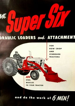 5 Vintage 1950 ' s Tractor Tiller Loaders Hay etc.  Farm Machinery Sales Brochures 2