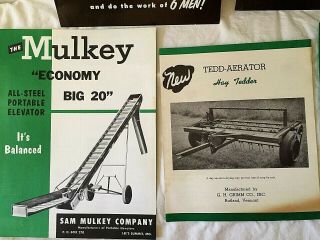 5 Vintage 1950 ' s Tractor Tiller Loaders Hay etc.  Farm Machinery Sales Brochures 4
