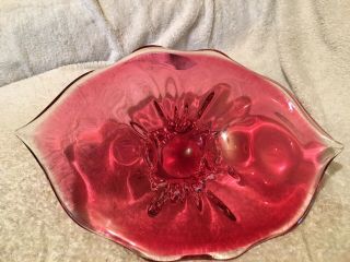Vintage Pink Murano Glass Bowl 2.  1kg