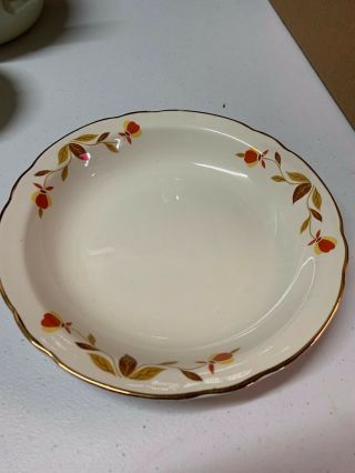 Vintage Superior Hall Quality Dinnerware Autumn Leaf Oval Plate (set Of 6)